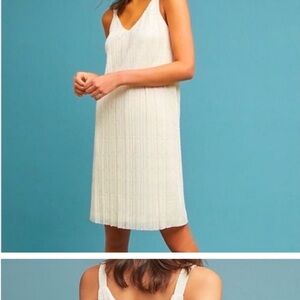 Anthropologie Cream Lace Detail Top